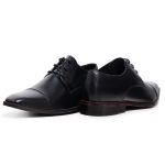 2451LCS-Sapato Social Masculino couro forrado couro conforto Preto