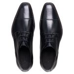 2451LCS-Sapato Social Masculino couro forrado couro conforto Preto