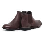 252LC-Botina Chelsea Masculina couro natural mustg e floater Marrom