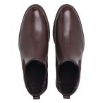 252LC-Botina Chelsea Masculina couro natural mustg e floater Marrom