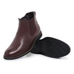 252LC-Botina Chelsea Masculina couro natural mustg e floater Marrom