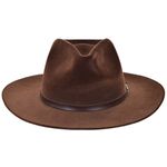 A4280CLA-Chapéu Social Masculino em feltro tipo exportação Marrom
