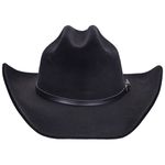 A0180CLA-Chapéu Masculino estilo Americano em feltro Preto