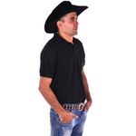 A0180CLA-Chapéu Masculino estilo Americano em feltro Preto
