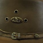 1653BKP-Chapéu Infanto-Juvenil em Couro Legítimo Linha A Marrom