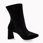 23026PF Bota Feminina Bico Fino Estilizada Urbana conforto Preto
