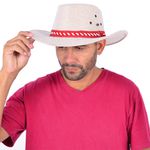 CA01CLA-Chapeu Estilo Americano em Juta tipo exportação Vermelho
