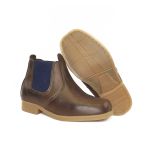 551601KPKNSASCFE-Botina Infanto-Juvenil 23ao36 Confort couro nobre Azul
