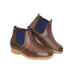 551601KPKNSASCFE-Botina Infanto-Juvenil 23ao36 Confort couro nobre Azul