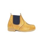 1602KPKNS-Infanto-Juvenil Botinas kansas Confort em couro Azul