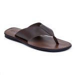 R28TCW-Sandalia Masculina couro descanso, elegancia conforto Marrom