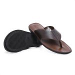 R28TCW-Sandalia Masculina couro descanso, elegancia conforto Marrom