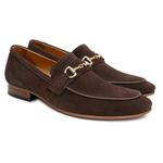 58875TW-Sapato Social Masculino feito a mão em couro Loafer premium 58875 Marrom