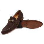 58875TW-Sapato Social Masculino feito a mão em couro Loafer premium 58875 Marrom