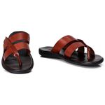 R15TCW-Sandalia Masculina couro descanso, elegancia conforto Marrom