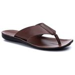 R13TCW-Sandalia Masculina couro descanso, elegancia conforto Marrom