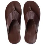 R13TCW-Sandalia Masculina couro descanso, elegancia conforto Marrom