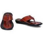 R12TCW-Sandalia Masculina de couro descanso, elegancia e conforto para seus pés Marrom