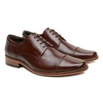 54215TW-Sapato Social Masculino feito a mão em couro Loafer premium 54215 Marrom