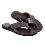 R25TCW-Sandalia Masculina couro descanso, elegancia conforto Preto