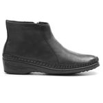 B10MGR-Bota Feminina de couro natural conforto e elegância Preto