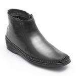 B10MGR-Bota Feminina de couro natural conforto e elegância Preto