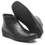 B10MGR-Bota Feminina de couro natural conforto e elegância Preto