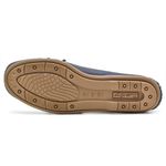 010MGR-Mocassim Feminino de couro natural conforto elegancia Azul
