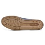 004MGR-Mocassim Feminino de couro natural conforto elegancia Azul