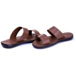 R2TCW-Sandalia Masculina de couro descanso,elegancia e conforto para seus pés Marrom