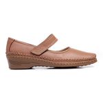 1016MGR-Sapato Feminino couro boneca conforto e elegância Amarelo