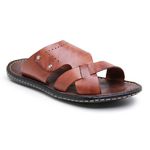 R6TCW-Sandalia Masculina couro descanso,elegancia conforto Marrom