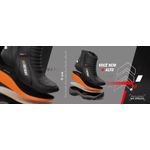 Bota para motociclista Palmilha 9cm couro AS-HEIGHT 950 AT2 Laranja