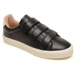 Tênis Feminino feito em Couro Louise soft Preto 2073 Preto