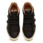 Tênis Feminino feito em Couro Louise soft Preto 2073 Preto