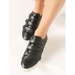 Tênis Feminino feito em Couro Louise soft Preto 2073 Preto