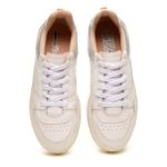 Tênis Feminino feito em Couro forrado Luna Branco 2072 Branco