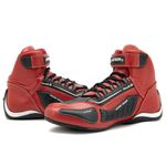 Kart, tenis de couro natural cores com reforços borracha 313 Vermelho