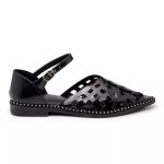 Sapatilha Slingback Rasteira Feminina Bico Fino FP184203 Preto