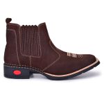 Country Bota Masculina cano curto nobuck couro AE4520 Cafe