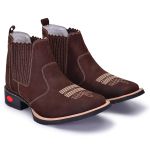 Country Bota Masculina cano curto nobuck couro AE4520 Cafe