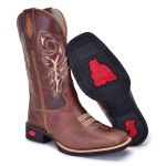 Grazy Horse Bota Country Masculina hrse couro AE450 marrom 