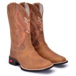 Grazy Horse Bota Country Masculina Couro AE400 whisky Bronze