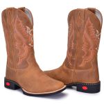 Grazy Horse Bota Country Masculina Couro AE400 whisky Bronze