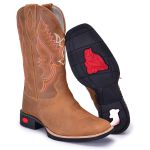 Grazy Horse Bota Country Masculina Couro AE400 whisky Bronze