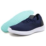 Tenis Masculino Knit ultra leve forrado couro palm gel 545 Azul