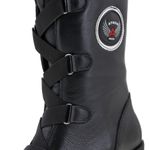 Bota Feminina Roqueira, couro, forro textil espumado 9410 Preto
