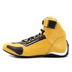 Tenis Motociclista Cano alto Couro forro tex espumado 311at amarelo