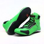 Tenis Motociclista Cano alto Couro forro tex espumado 311BAT Verde preto