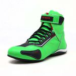 Tenis Motociclista Cano alto Couro forro tex espumado 311BAT Verde preto